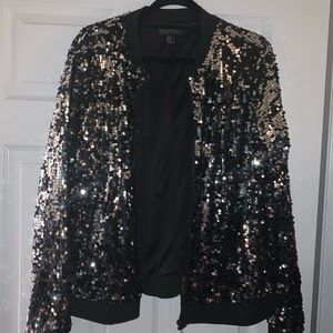 Black and sliver sequins jacket